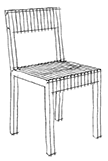 dessin chaise valentine, atelier création Coupes Franches