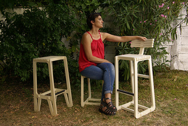 Famille de tabouret Agathe, création atelier Coupes Franches